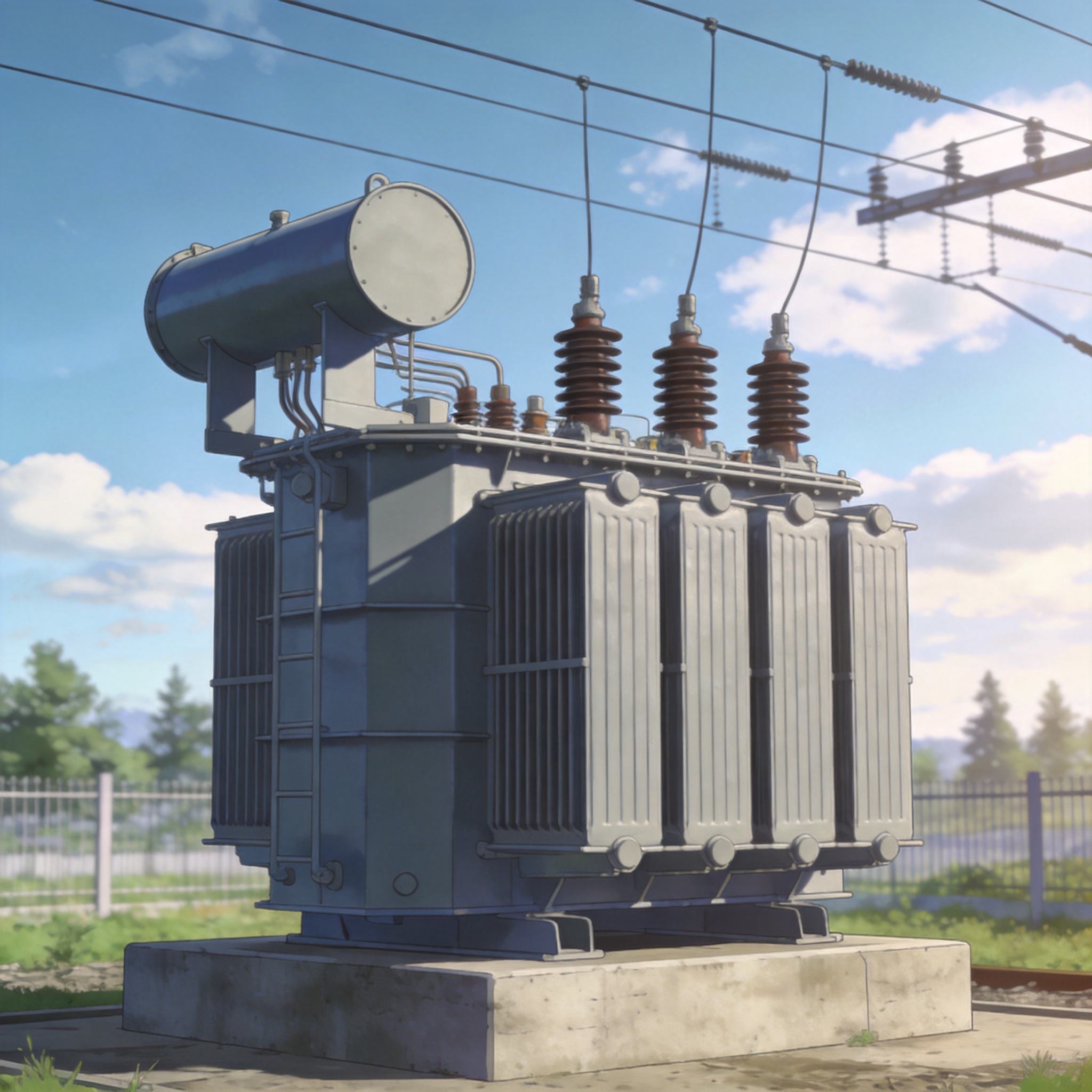 Dry type transformer inside weatherproof enclosure outdoors
