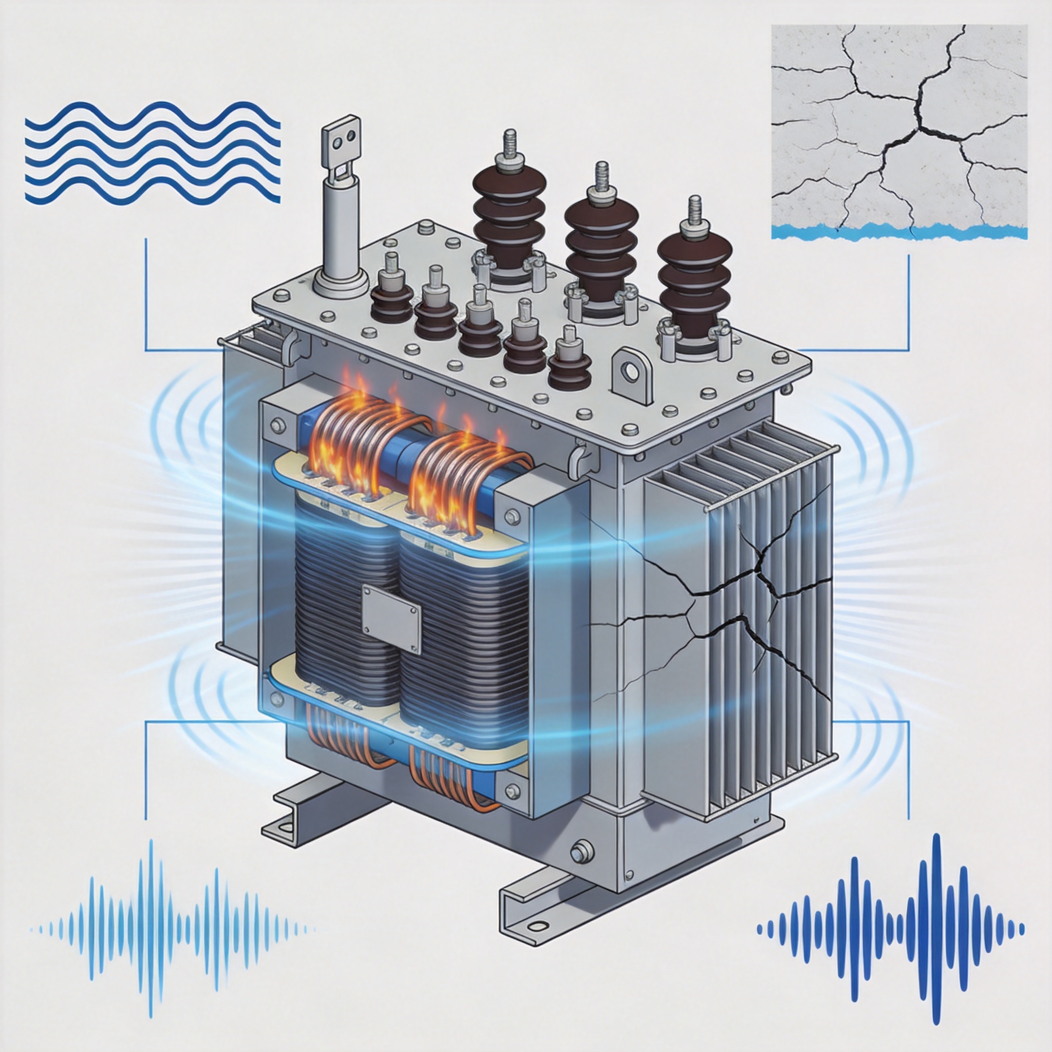 Schéma de dissipation thermique d'un transformateur sec