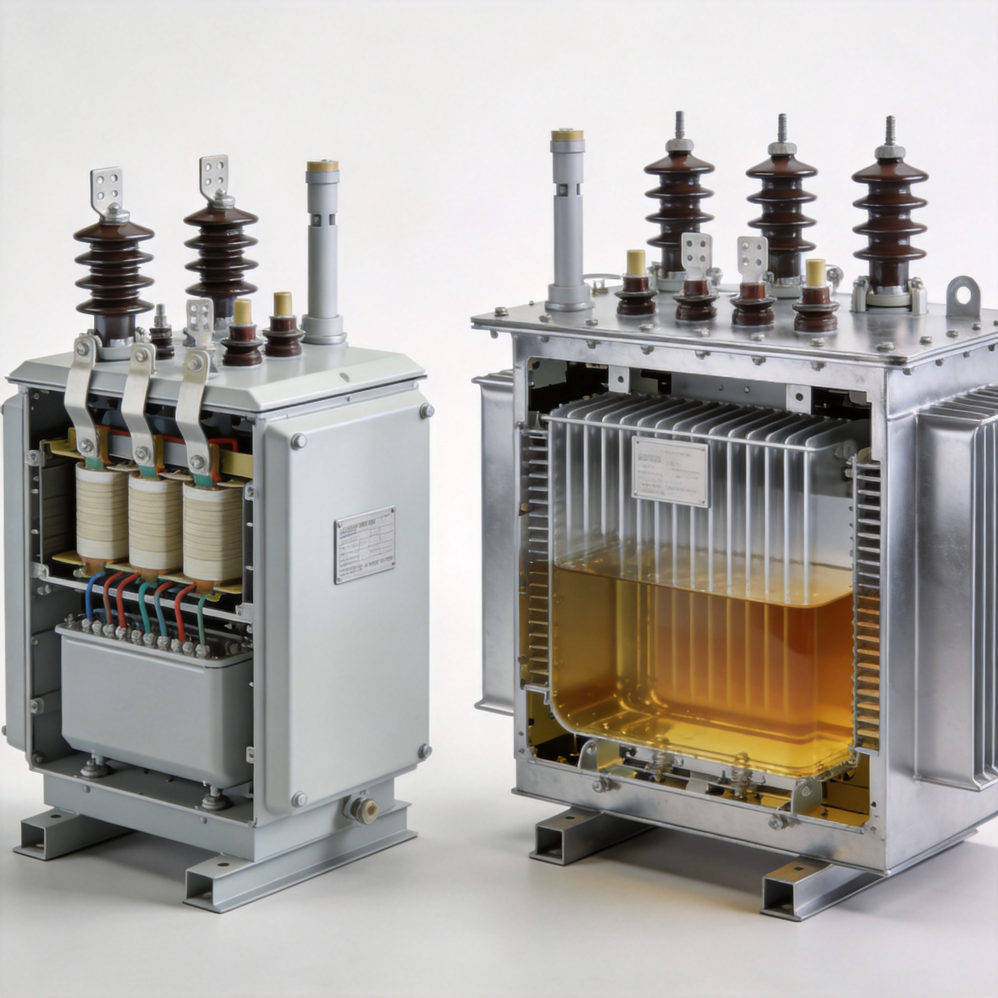 Comparison of dry type and liquid filled transformer fire safety scenarios