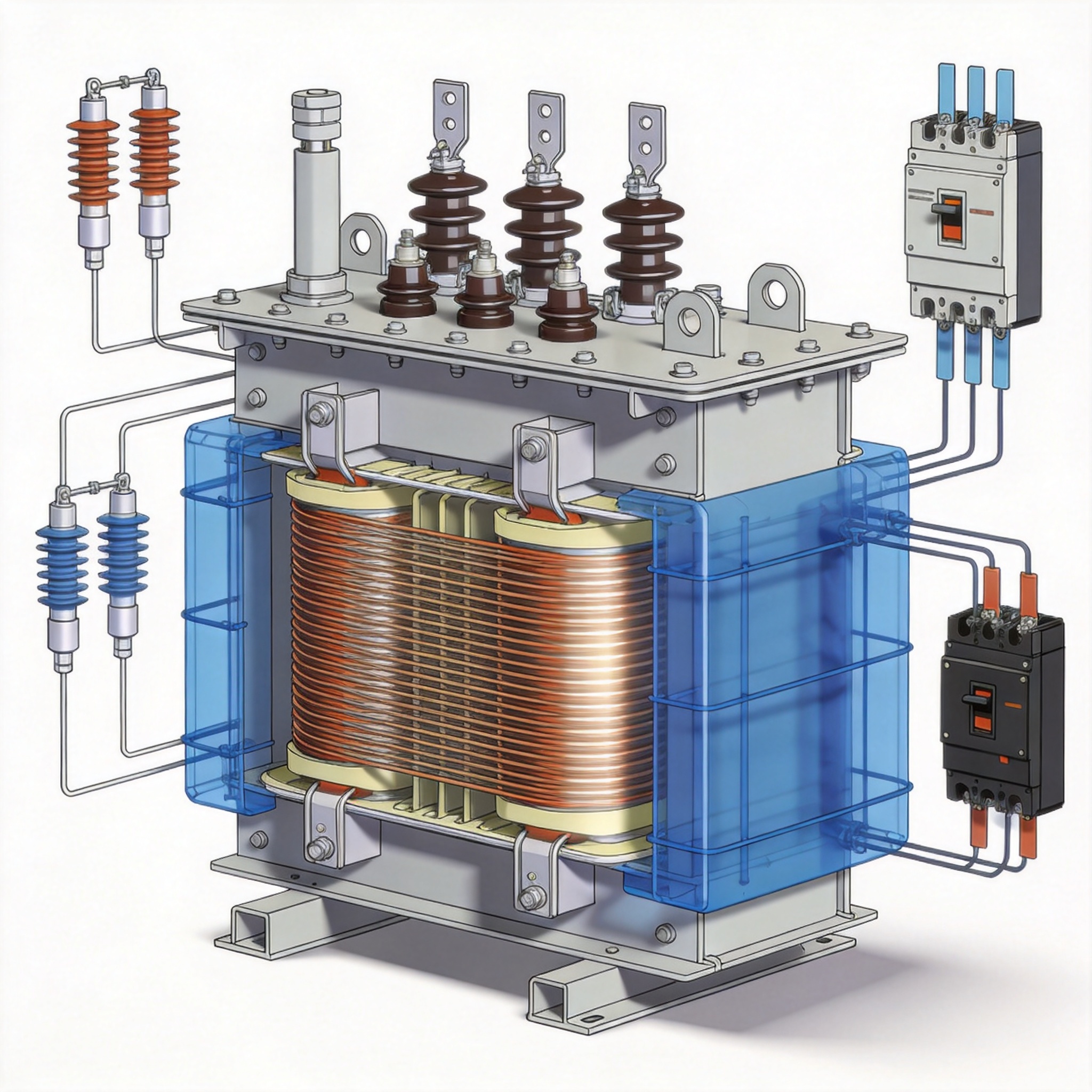 Enclosure and ventilation system for dry type transformer