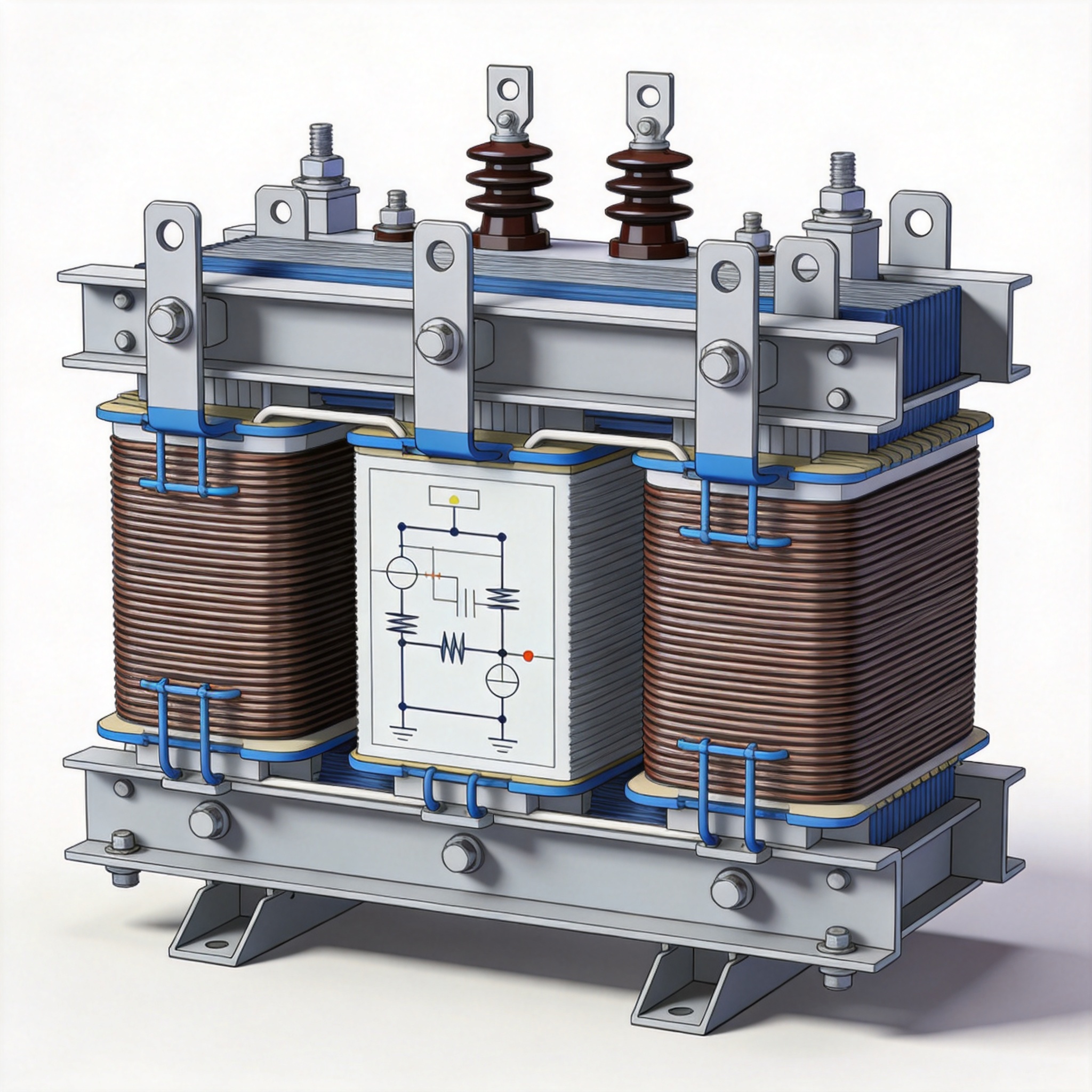 Table of standard voltage ratings for dry type transformers across different applications
