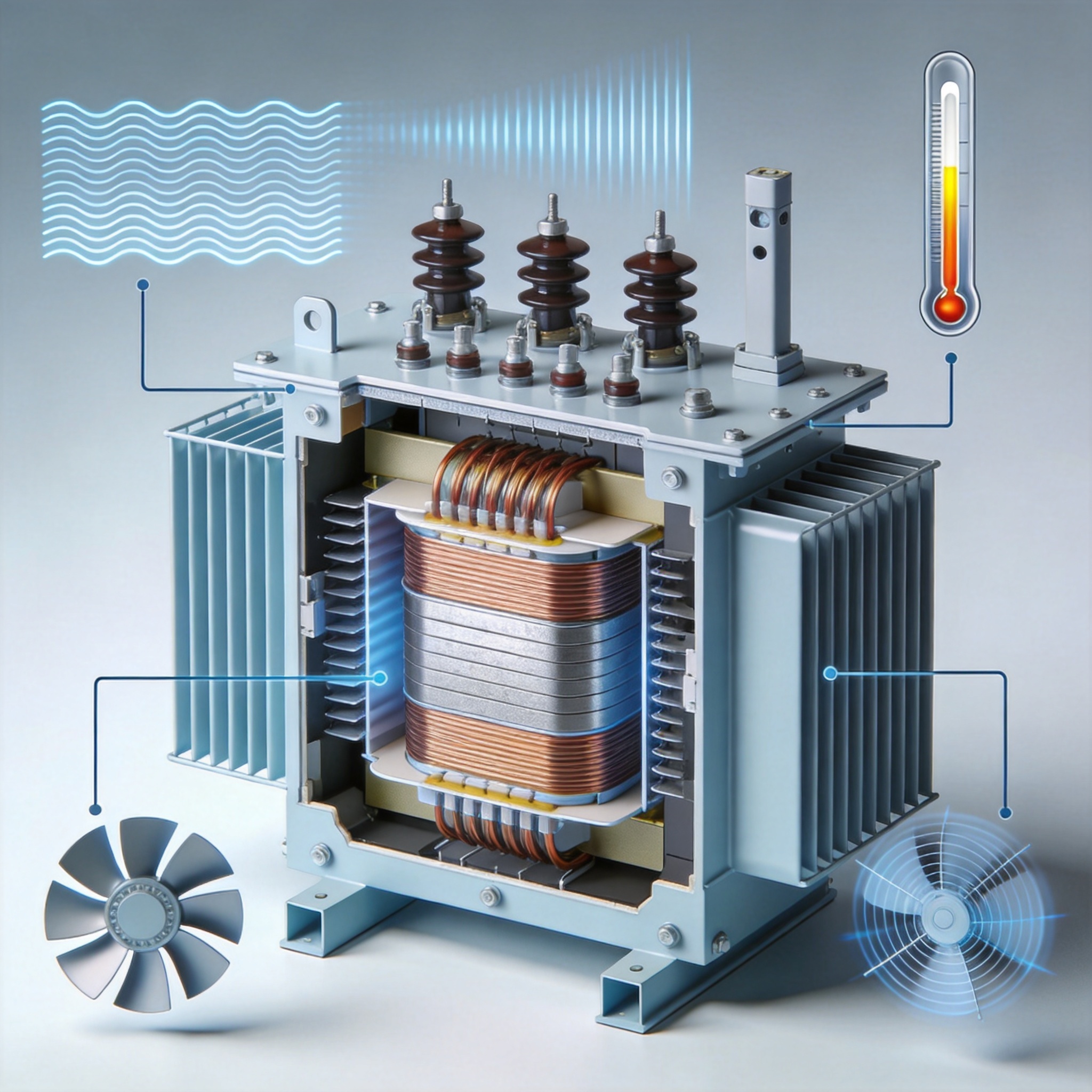 RTD sensor installation on dry transformer windings