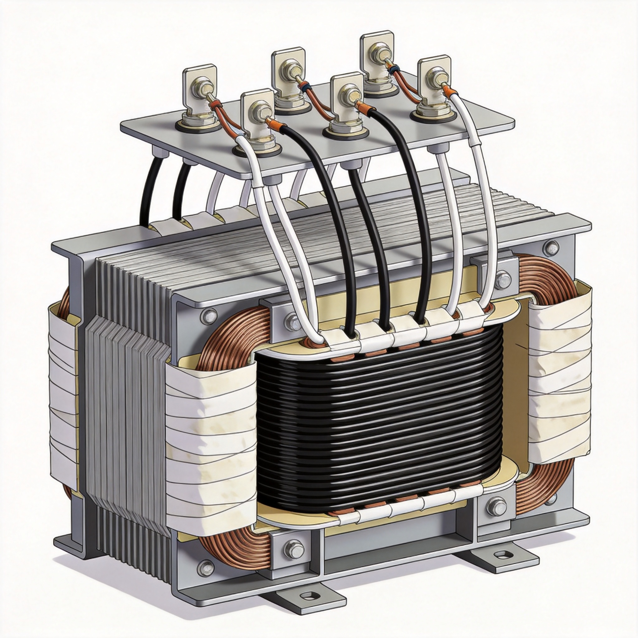 Dry type transformer wiring installation overview