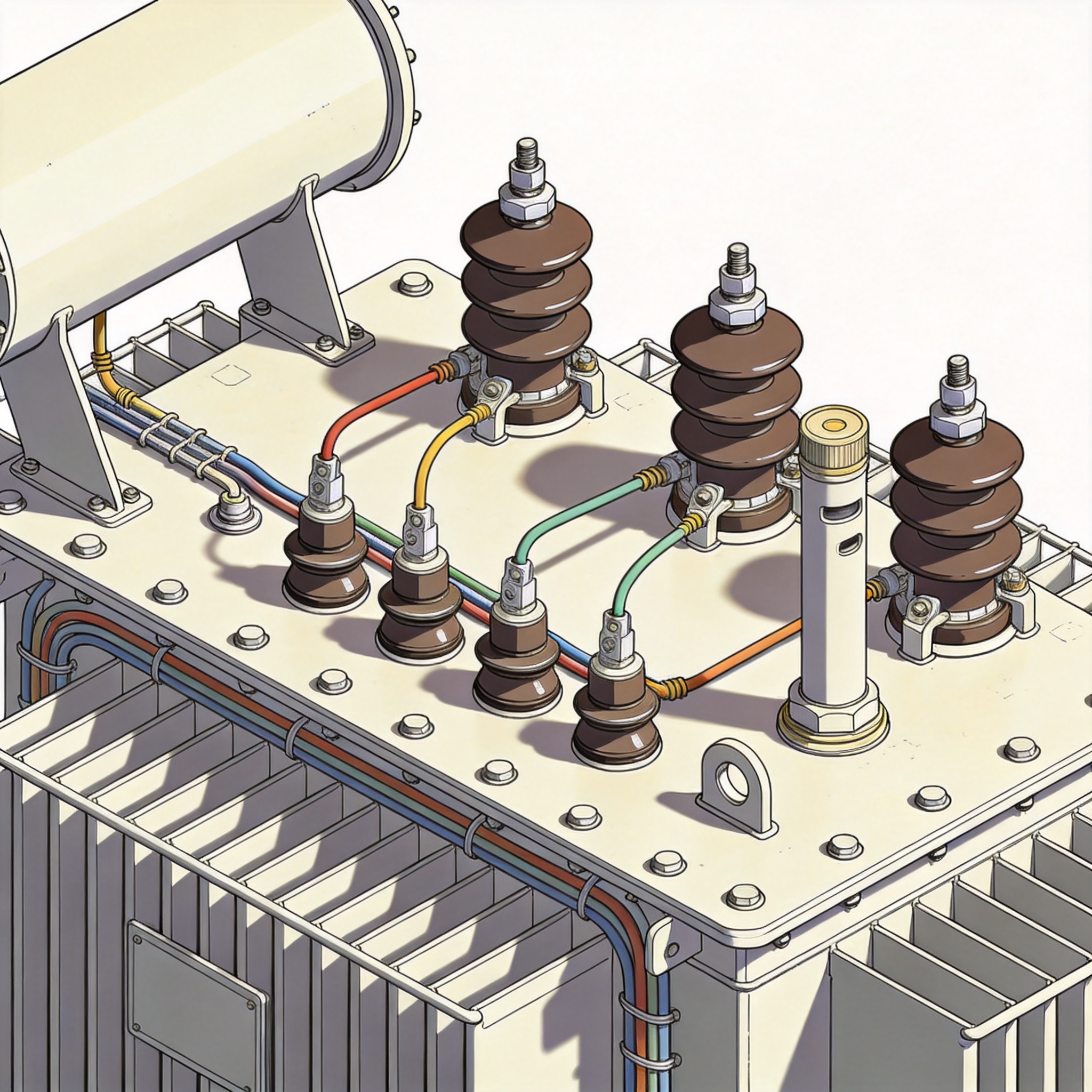 Grounding connection on a dry type transformer