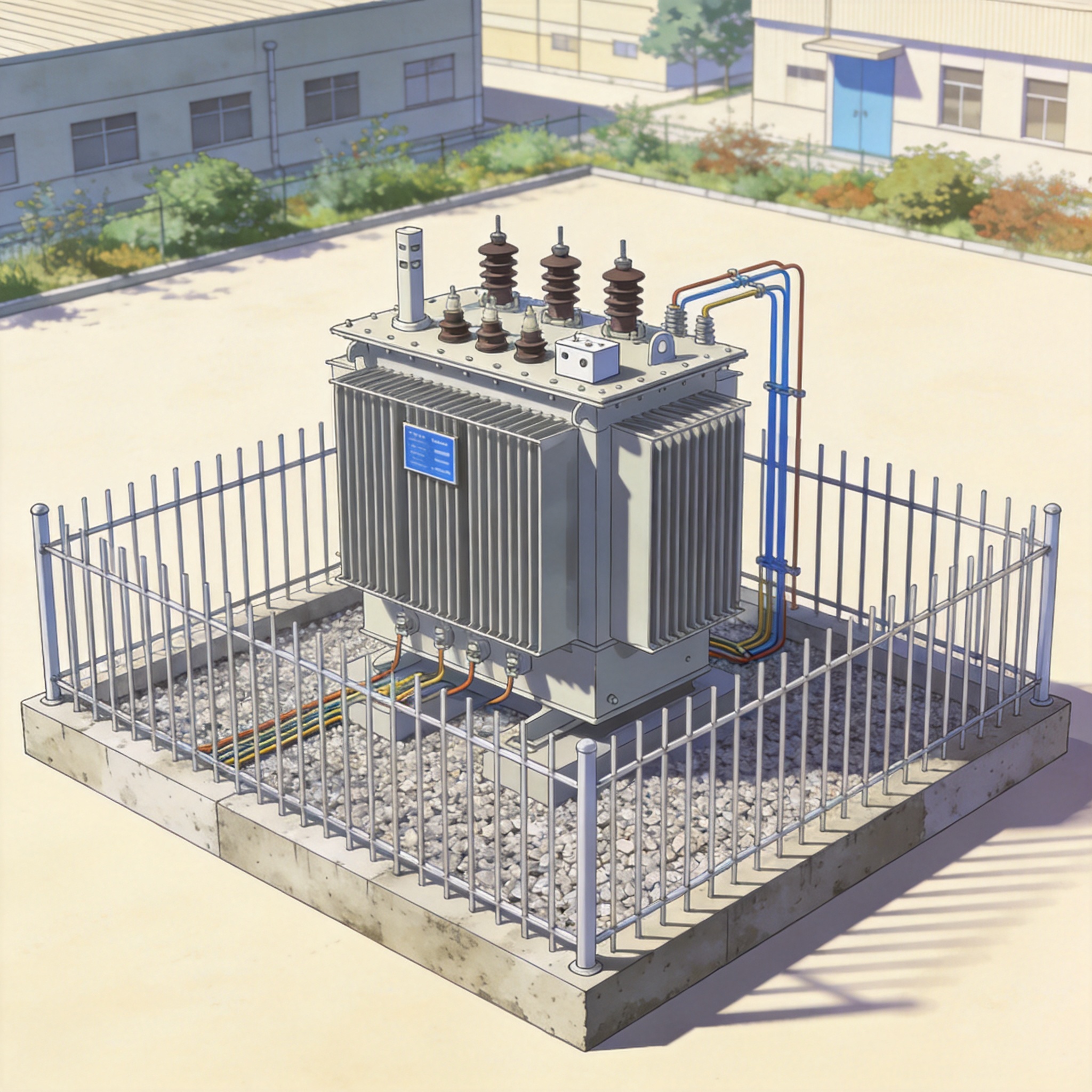 Ventilation louvers on transformer enclosure