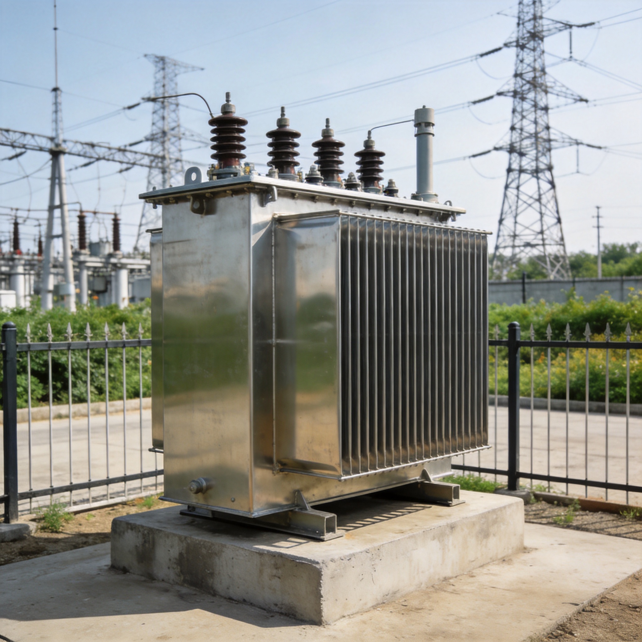 Table of minimum clearance distances for transformers from buildings and property lines