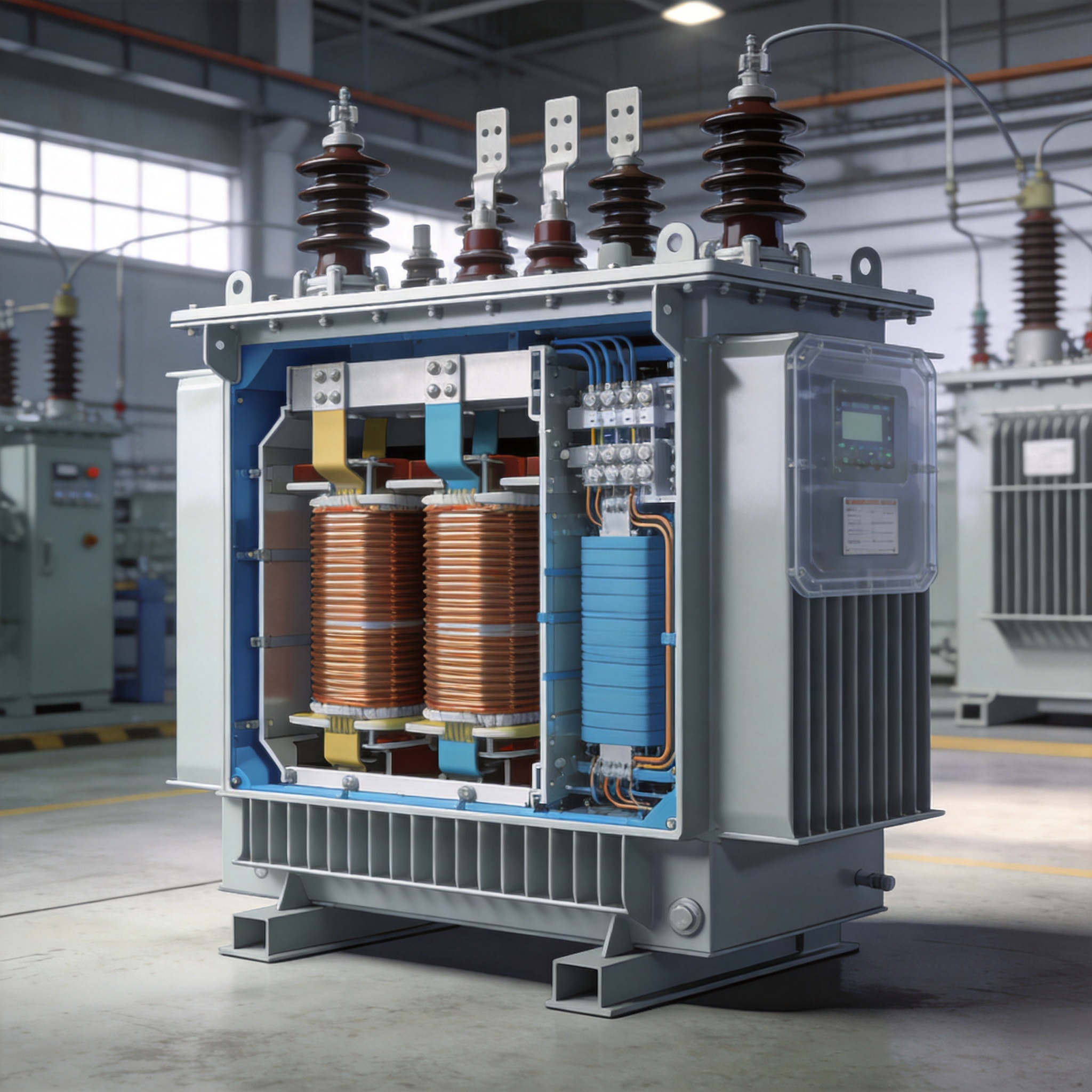 Dry transformer indoor installation in tight space