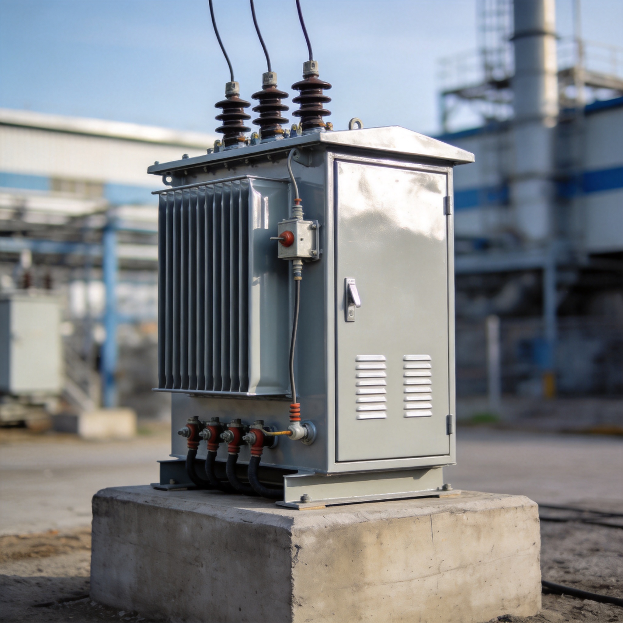 Cutaway diagram of a padmount transformer showing primary and secondary compartments